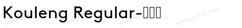 Kouleng Regular字体转换
